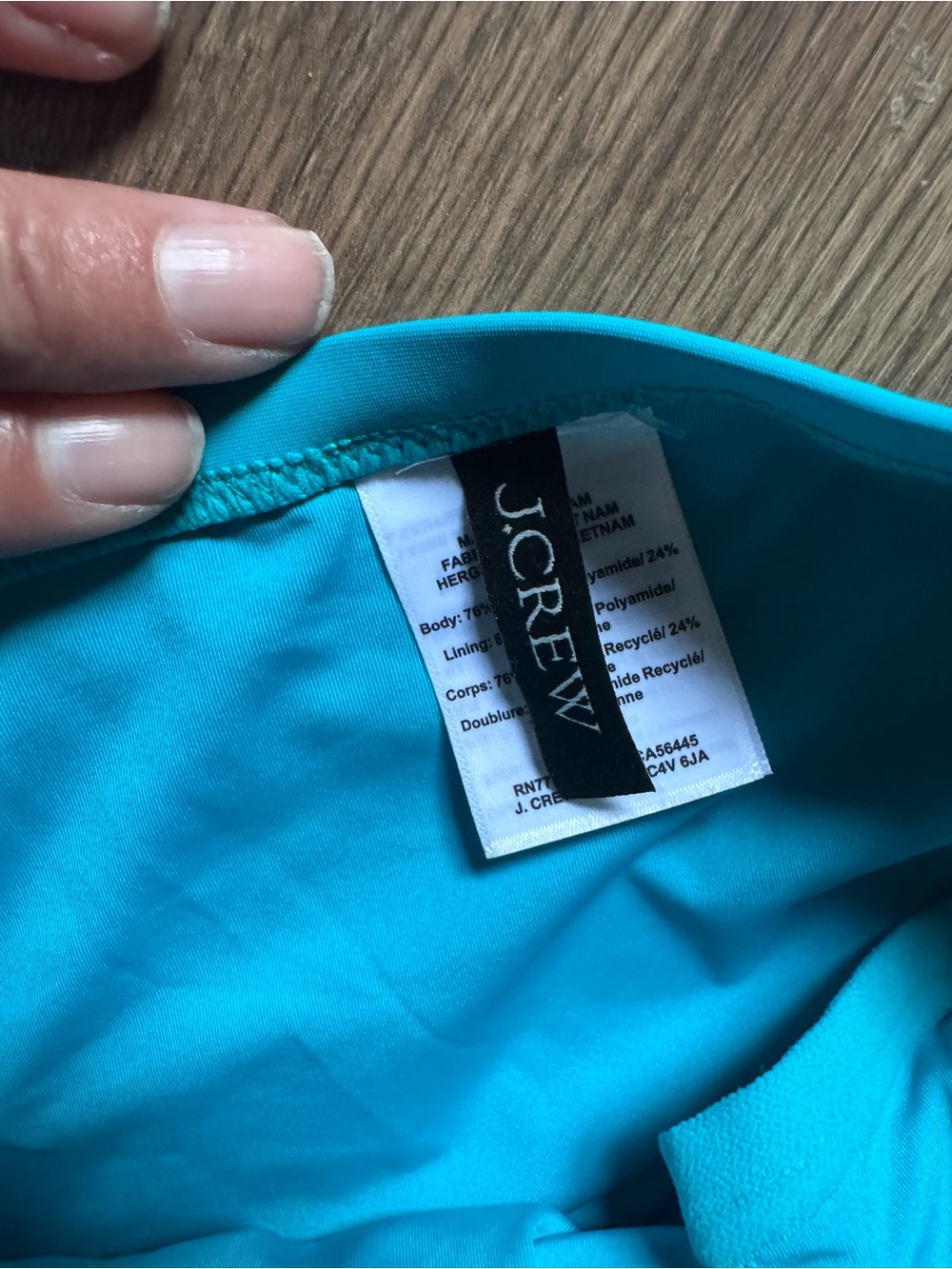 New With Liner Strapless/Halter Ruched One-Piece Swimsuit in Bright Turquoise - Picture 4 of 7